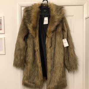 Faux Fur Longline Coat